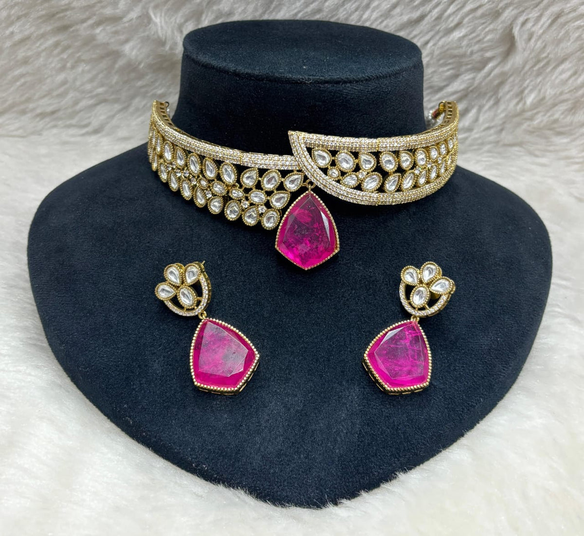 Sabyasachi Royal kundan polki choker earrings set for wedding | Kundan Jewelry | AD Jewelry | Indian Jewelry