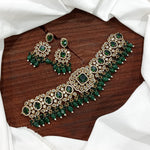 Stylish Victorian Kundan Choker Earrings Set For Wedding - Kundan Choker Set Indian Jewelry