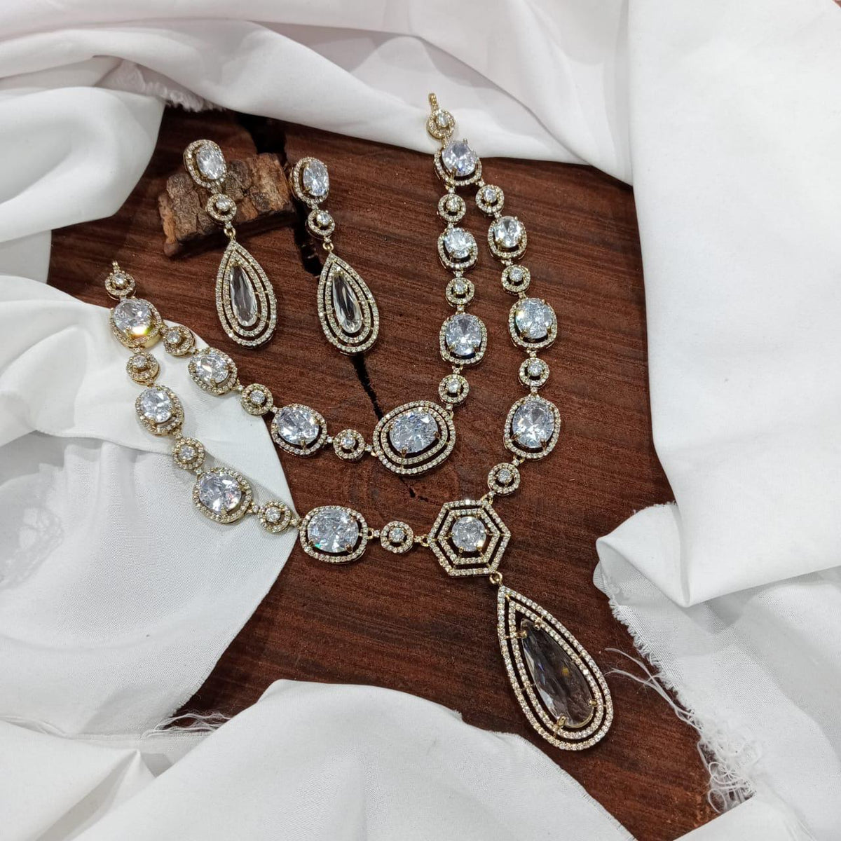 Ethnic Double Layered Victorian Kundan Choker Earrings Set - Kundan Indian Jewelry Set