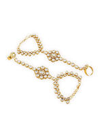 Green & Maroon Gold-Plated Crystal Studded Jewellery Set - Libasaa