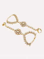 Green Gold-Plated Crystal Stone Studded Bridal Jewellery Set - Libasaa