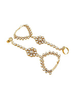 Blue Gold-Plated Kundan Studded & Beaded Choker Bridal Jewellery Set - Libasaa