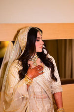 White Gold-plated Kundan-Studded Jewellery Set - Libasaa