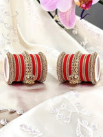 Indian Bollywood Bangles Jewelry Set in 5 Colors with Latkan Jhumki | Traditional Designer Bridal & Festive Bangles for Women