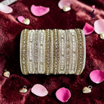 Thread Bangle Set, Stone & Silk Threads Bridal Bangle Set for Women