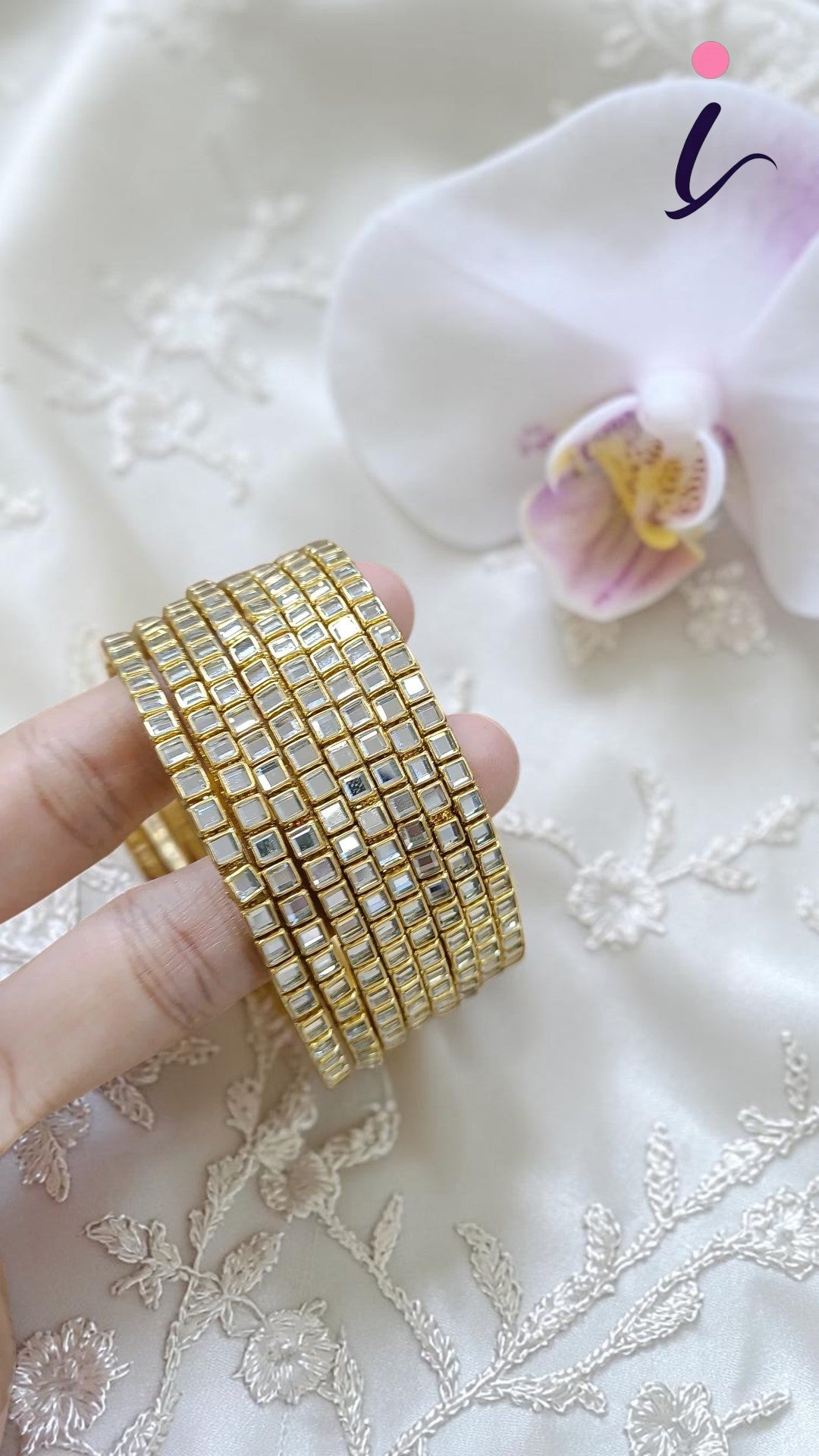 Gold Plated Gemstone Bangles Stack Set for Women | Traditional Indian Wedding Jewellery | Ethnic Bridal & Party Wear Bangles