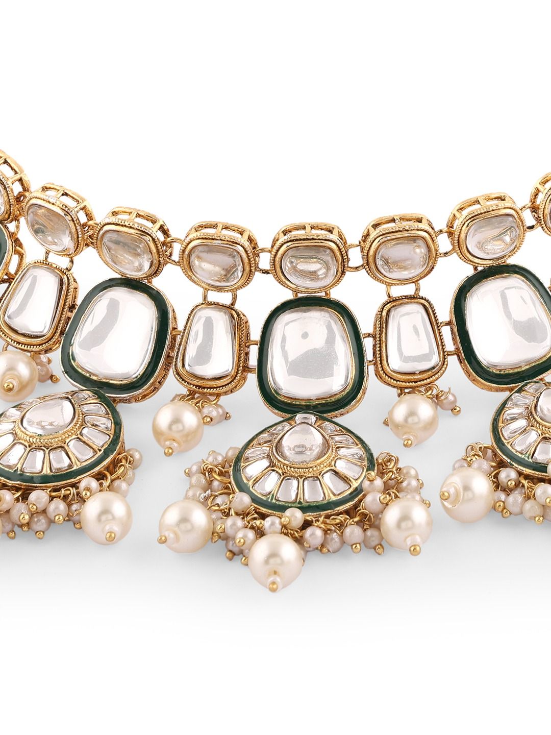 Gold-Plated Kundan Studded Jewellery Set