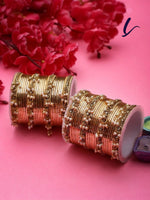 Indian Bangle Set, 54 Pcs Metal Bangles Set, Bridal Wedding Bangles, Traditional Jewelry for Women