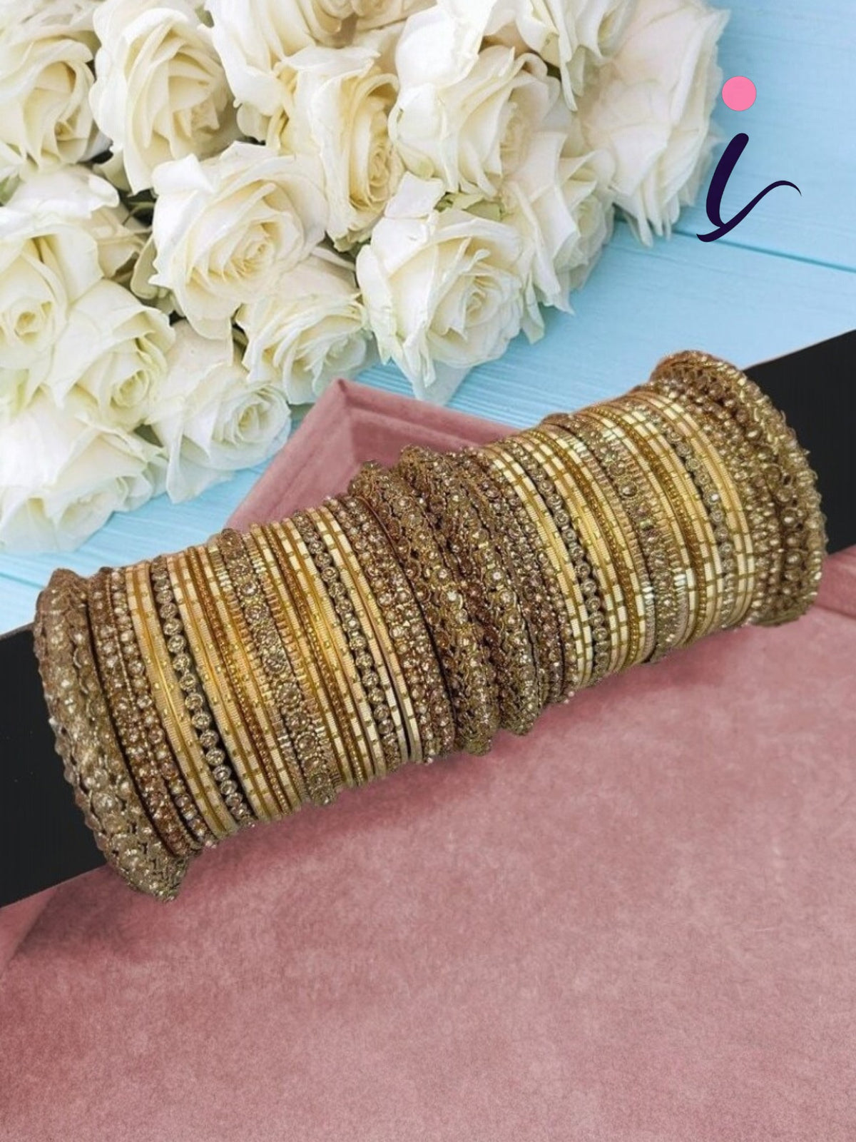 Golden Metal Bangles, Traditional Indian Golden Bangles Set, Ethnic Bridal Jewelry for Women