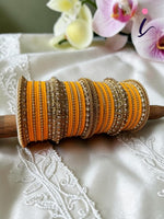 Yellow Indian Bangle Set, Bridal Bangles, Matte Bangles, Traditional Bracelet, Bridal Bangle Wedding Eid Navratri Bollywood Bangles