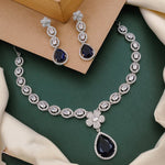 TearDrop American Diamond Kundan Necklace Earrings Set | Kundan Jewelry | Indian Jewelry | Pakistani Necklace Set | Traditional Jewelry | Polki Necklace