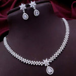 Pakistani Floral AD Kundan Choker Earrings Set | Kundan Jewelry | AD Jewelry | Pakistani Choker Set | Traditional Jewelry