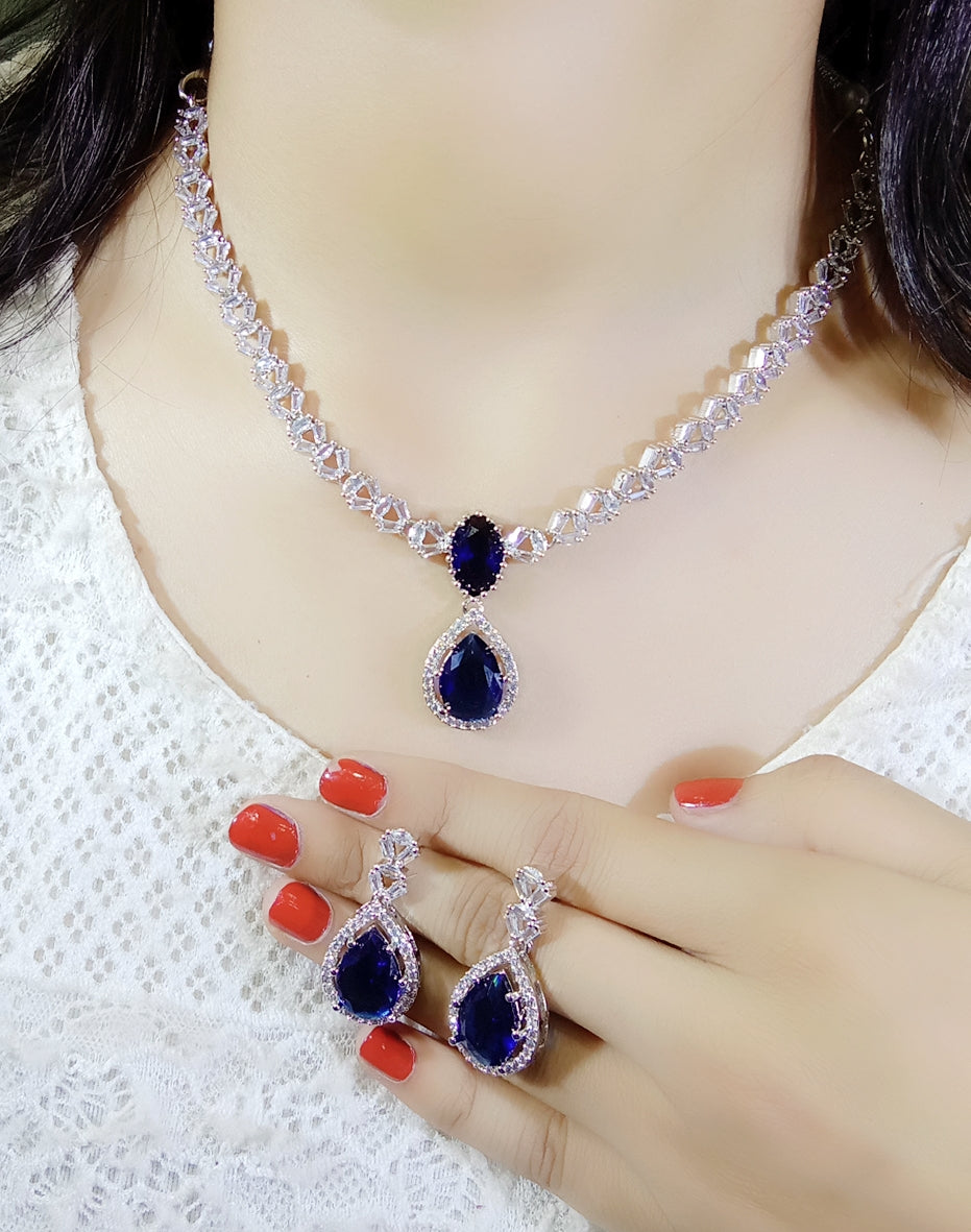 Bollywood Inspired Statement AD Necklace Earrings Set | Kundan Jewelry | AD Jewelry | Pakistani Jewelry | Traditional Jewelry