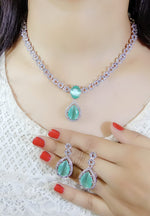 Bollywood Inspired Statement AD Necklace Earrings Set | Kundan Jewelry | AD Jewelry | Pakistani Jewelry | Traditional Jewelry