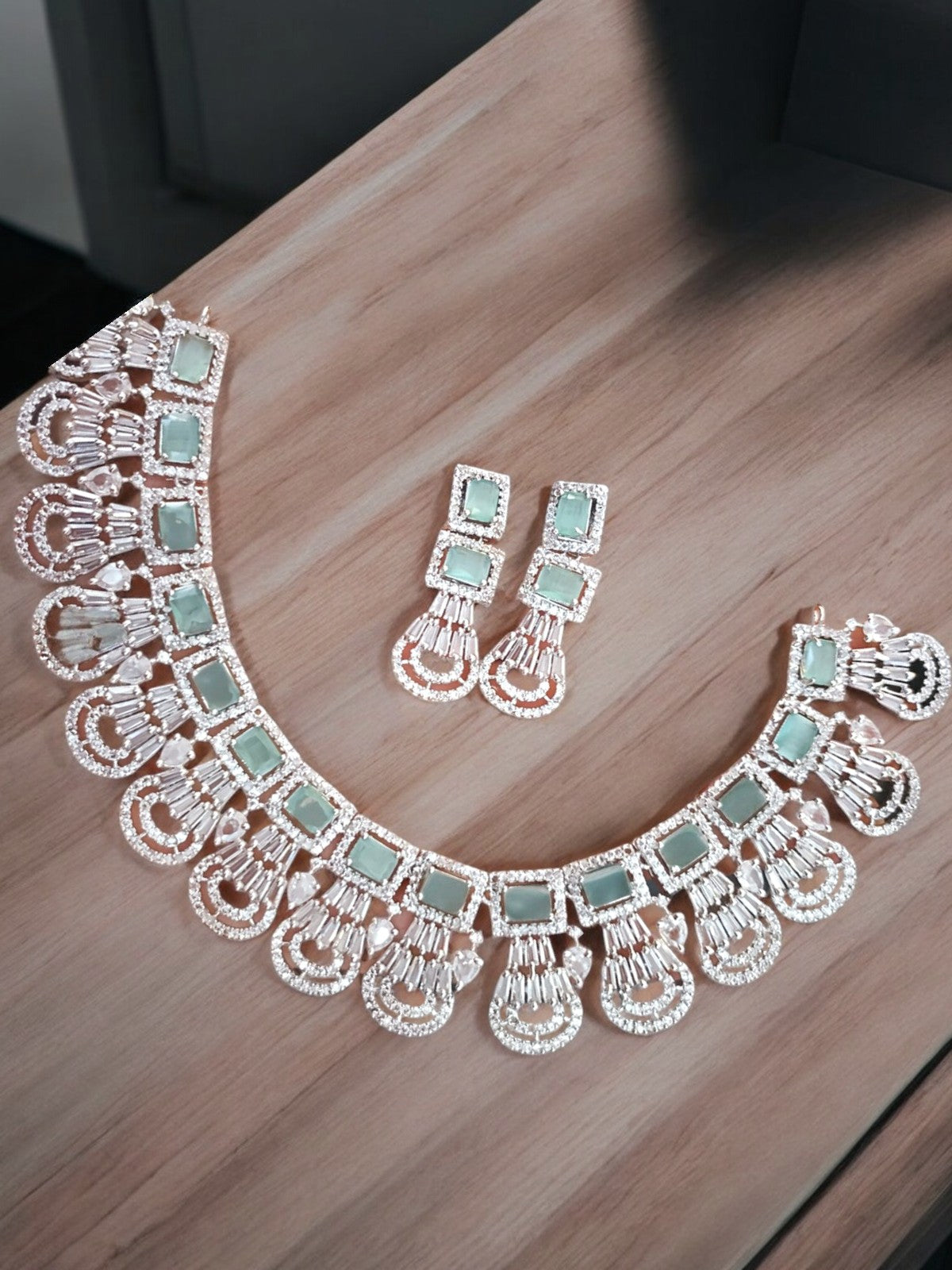 Bollywoof Inspired American Diamond Choker Earrings Set | Kundan Jewelry | AD Jewelry | Indian Jewelry | Traditional Jewelry