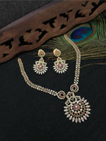 Jaipuri Traditional Kundan Necklace Earring Set For Wedding