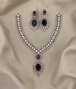 Traditional Bridal Floral Statement AD Necklace Earring Set