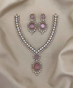 Traditional Bridal Floral Statement AD Necklace Earring Set