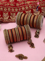 Indian Bangle set, Bridal bangles, Thread Bangles, Traditional Bracelet, Bridal Choora Set