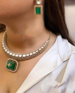 Rajsthani Ethnic Polki Choker Earring Set for Wedding