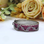 Openable Purple Diamond-Studded Kada