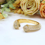 Silver Plated Cuff Bracelet (Luxury Designer Kada Bangle