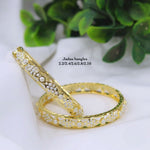 Jadau Gold Plated Kada Bangles Set for Women – Traditional Pearl Studded Bridal Chooda, Wedding & Festive Jewellery