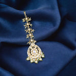 Floral Pearl White Maangtikka For Women