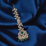 Punjabi Green Drop Maangtikka For Women