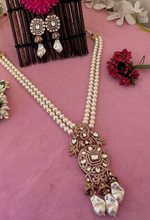 Punjabi Ethnic Layered Polki Stone Work Necklace Earrings Set