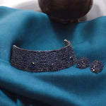 Stud Style Indian Wedding Choker Flower Earrings Set For Women