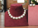 Bollywood Inspired Polki Choker Earrings Indian Jewelry Set For Wedding