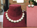 Bollywood Inspired Polki Choker Earrings Indian Jewelry Set For Wedding