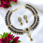 Alia Bhatt Inspired Gold Plated Bollywood Polki Choker Earring Set For Wedding