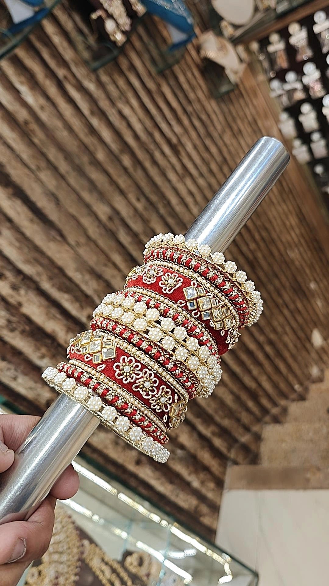 Traditional Velvet Kundan Bangle Kada Set For Wedding | Indian Bangle Set | Indian Jewelry | Traditional Jewelry