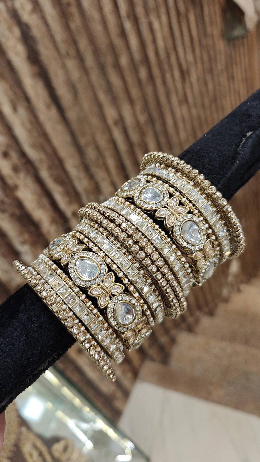 Golden Pakistani Kundan Stone Work Bangle Set For Wedding | Pakistani Bangle Set | Pakistani Jewelry | Traditional Jewelry