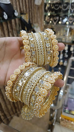 Rajsthani Golden Kundan Stone Work Bridal Bangle Jhumki Set | Pakistani Bangle Set | Pakistani Jewelry | Traditional Jewelry