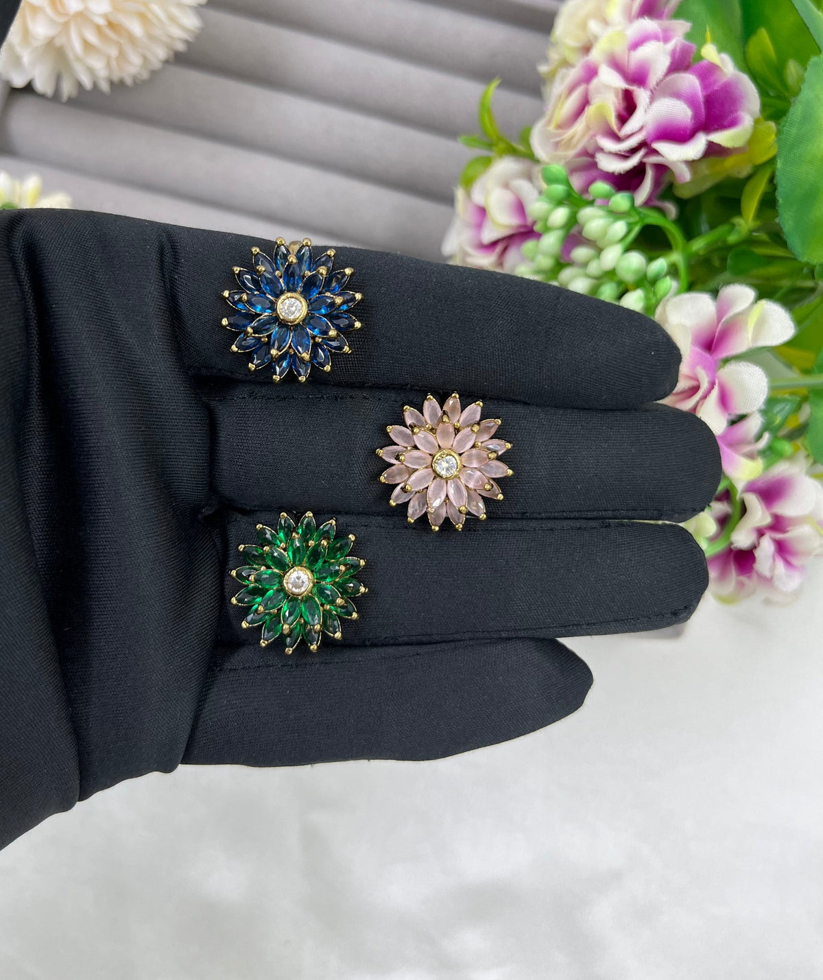 Flower Victorian American Diamond Ring – Elegant Bridal & Party Jewelry