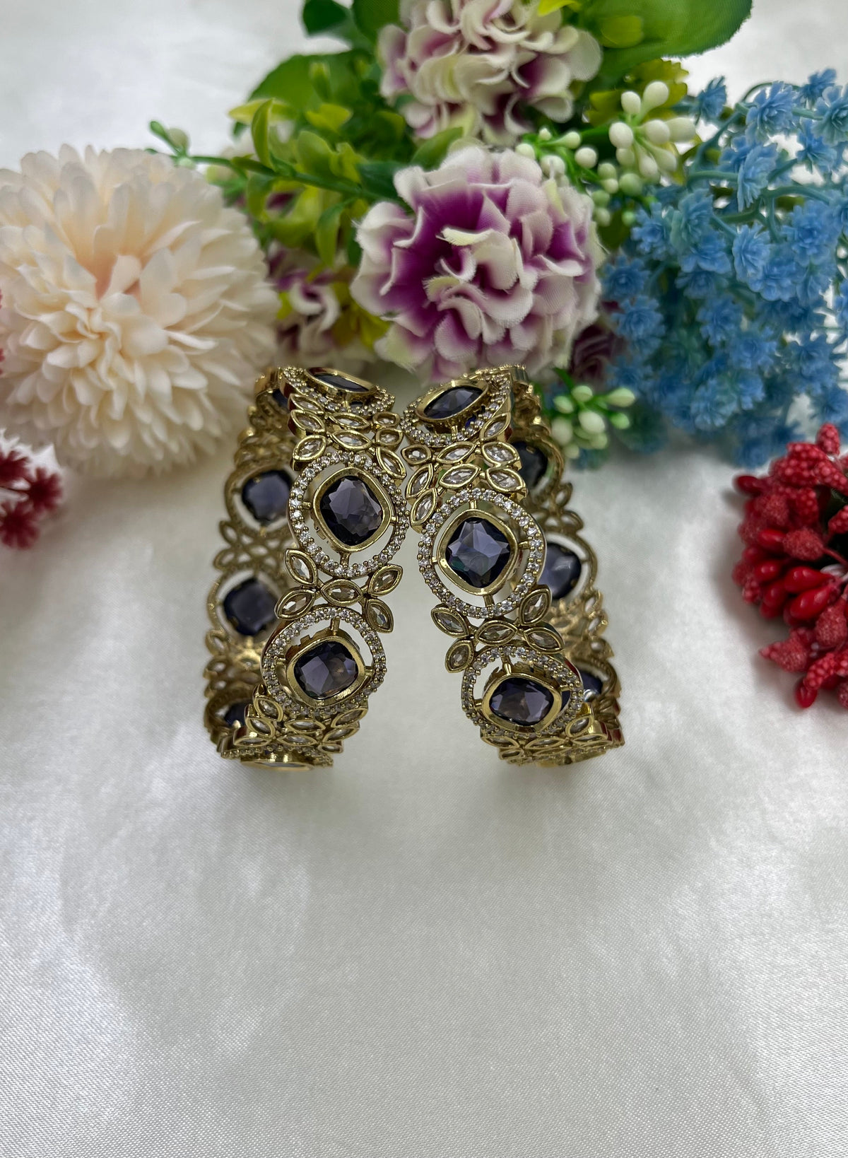 Premium Victorian Bangles Kada – Traditional American Diamond Jewelry