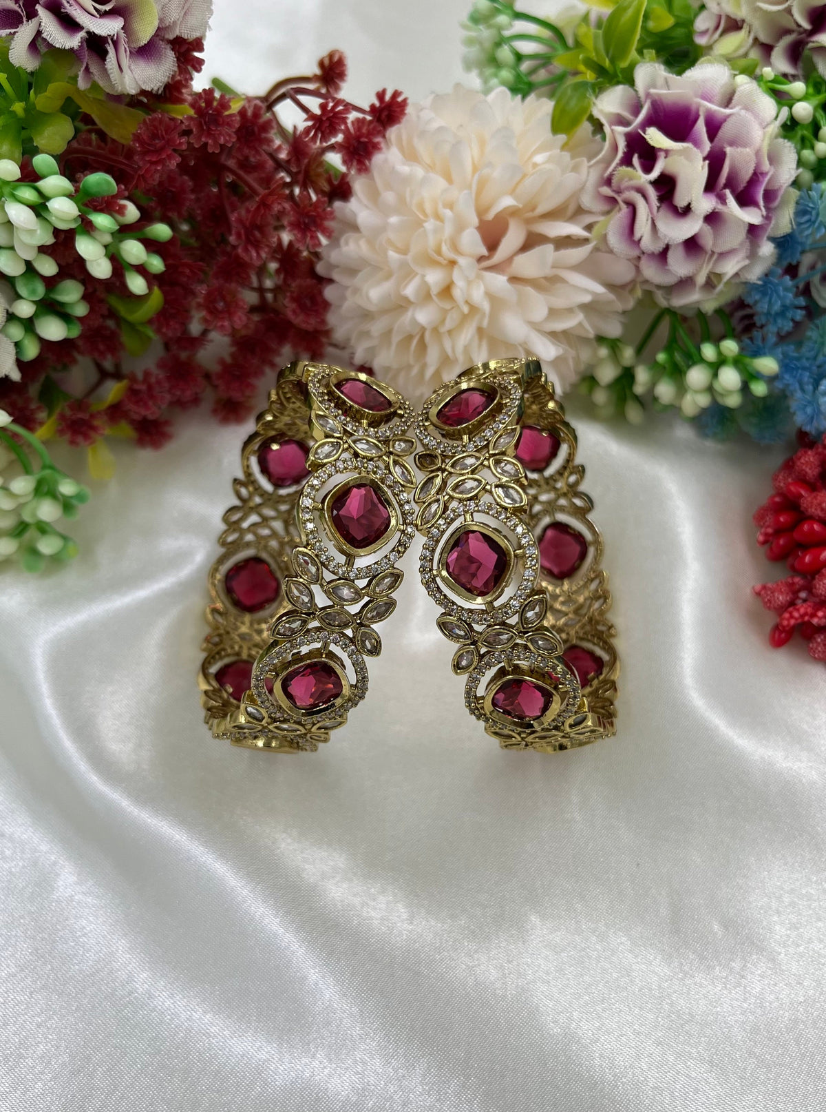 Premium Victorian Bangles Kada – Traditional American Diamond Jewelry