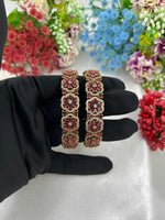 Indian Victorian AD Kada Kangan Set | Elegant Indian Jewellery | Luxury Bridal Bangle Set
