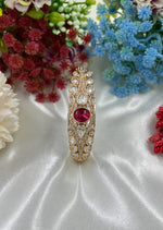 Elegant Moissanite Kundan Openable Bracelet – Royal Ethnic Charm
