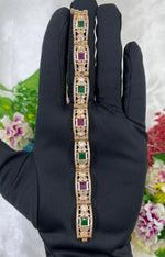 Moissanite Kundan Bracelet – Sparkling Royal Grace
