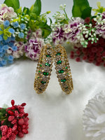 Victorian Pink Stone Bangles for Women | Gold Plated Designer Kada Bangles Set | Bridal Wedding & Party Wear Jewellery