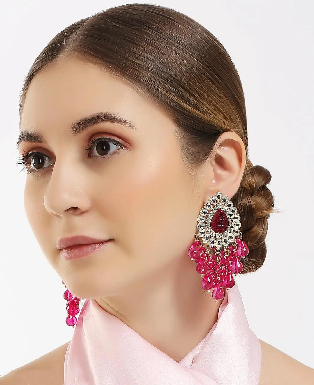 Bollywood Kundan Earrings Indian Earrings pearl Earring Pakistani Earrings Statement