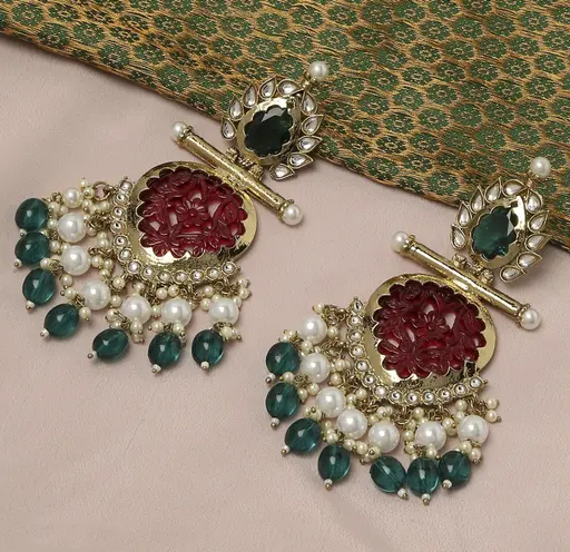 Kundan earrings, Indian Earrings, pearl earrings, Pakistani Earrings, bollywood Earrings. Kundan Jewelry