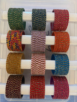 Heart Shape Glass Bangles Combo Set, 12 Colors Traditional Indian Bangles Set, Bridal Bangle Elegant Indian Traditional Chudi Set for Bridal & Festive Wear