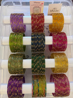 Glass Bangles Combo Set, 12 Colors Traditional Indian Bangles Set, Bridal Bangle Elegant Indian Traditional Chudi Set for Bridal & Festive Wear