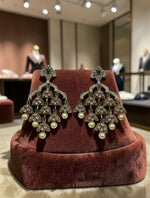 Indian Jhumki Brass Stones Earrings Set | Premium AD Earrings | Bridal Indian Jewellery Earring Set