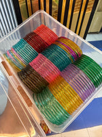 Jelly Glossy Glass Crystal Bangles Set for Women | Colorful Transparent Korean Style Bangles Combo | 12 Vibrant Colour 8 Bangles Per Packet Trendy Fashion Chudi Set